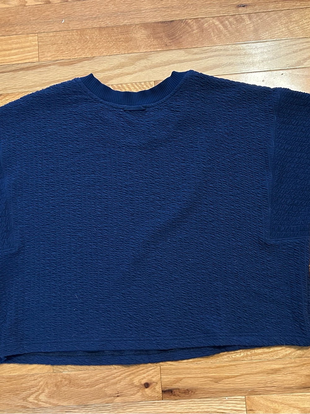Free People Inspire Texture Tee. Color is called Atlantic, XS. Like new - Picture 4 of 6